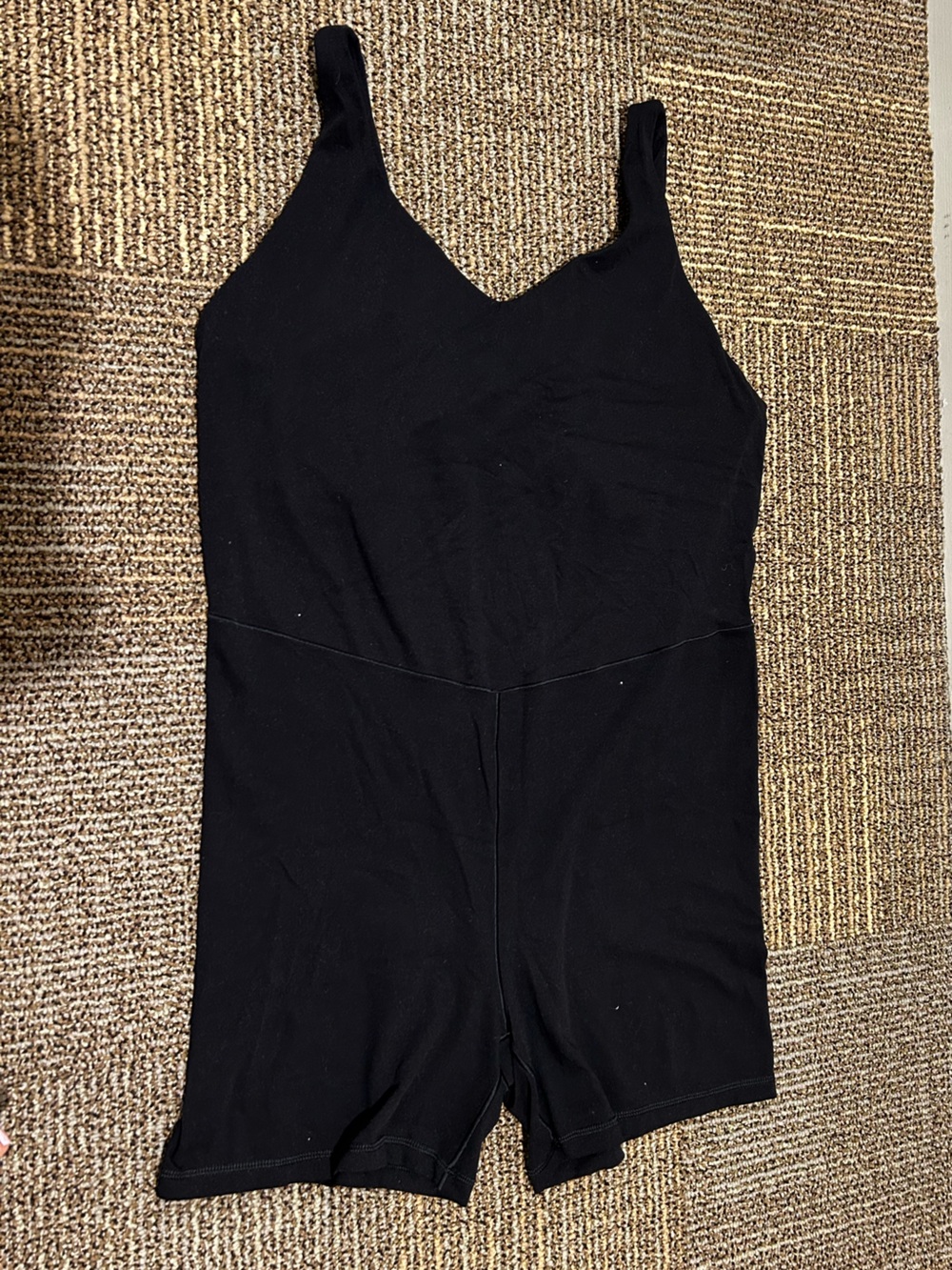 OFFLINE by Aerie Real Me Low Key 5” Romper Black